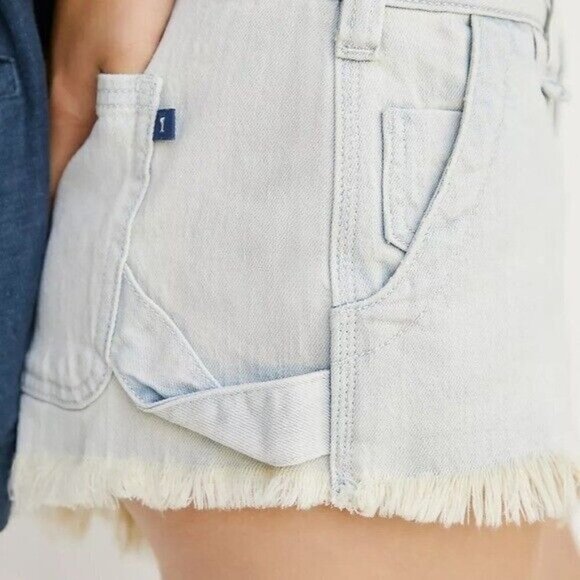 ANTHROPOLOGIE PILCRO Shortie Shorts Cutoff Light Wash Denim Size 32 NEW - Picture 7 of 10